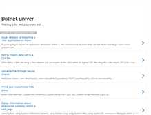 Tablet Screenshot of dotnetuniver.blogspot.com