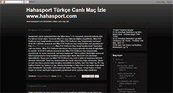 Desktop Screenshot of hahasportturkce.blogspot.com