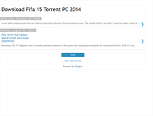 Tablet Screenshot of downloadfifa15torrent.blogspot.com