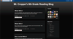Desktop Screenshot of mrcroppers6thgradereadingblog.blogspot.com