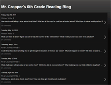 Tablet Screenshot of mrcroppers6thgradereadingblog.blogspot.com
