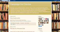 Desktop Screenshot of campaignforcursive.blogspot.com