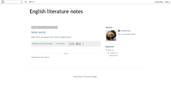 Desktop Screenshot of englishliteratureworld.blogspot.com