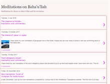 Tablet Screenshot of meditationsonbahaullah.blogspot.com