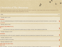 Tablet Screenshot of chroniclesoftheobnoxious.blogspot.com