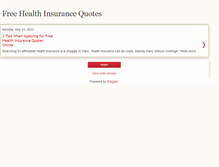 Tablet Screenshot of comparefreehealthinsurancequotes.blogspot.com