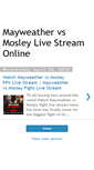 Mobile Screenshot of mayweathervsmosleylivestreamonline.blogspot.com