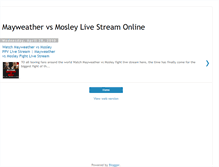 Tablet Screenshot of mayweathervsmosleylivestreamonline.blogspot.com