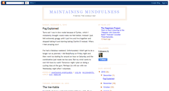 Desktop Screenshot of maintainingmindfulness.blogspot.com