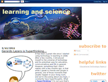 Tablet Screenshot of learningandscience.blogspot.com