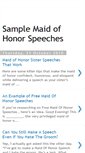 Mobile Screenshot of examplemaidofhonorspeeches.blogspot.com