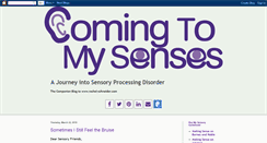 Desktop Screenshot of comingtosenses.blogspot.com