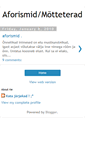 Mobile Screenshot of aforismidmotteterad.blogspot.com