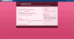 Desktop Screenshot of lebanese-girls.blogspot.com