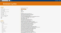 Desktop Screenshot of em-lyrics.blogspot.com