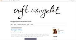 Desktop Screenshot of craftevangelist.blogspot.com