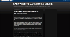 Desktop Screenshot of moneyonlinemadeeasy.blogspot.com