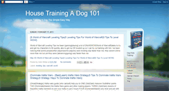 Desktop Screenshot of housetrainingadog101.blogspot.com