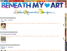 Tablet Screenshot of beneathmyheartart.blogspot.com