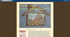 Desktop Screenshot of debbie-did-it.blogspot.com