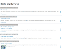 Tablet Screenshot of billsrantsandreviews.blogspot.com