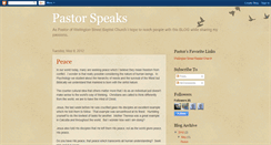 Desktop Screenshot of pastorspeaks.blogspot.com