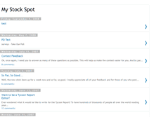 Tablet Screenshot of mystockspot.blogspot.com
