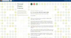 Desktop Screenshot of personalfinanceuniverse.blogspot.com