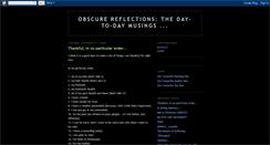 Desktop Screenshot of obscurereflections.blogspot.com