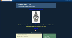 Desktop Screenshot of kannurorthoclub.blogspot.com