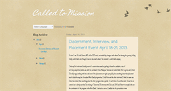 Desktop Screenshot of calledtomission.blogspot.com