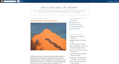 Desktop Screenshot of healthcareinfront.blogspot.com