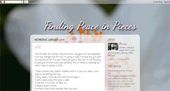 Desktop Screenshot of findingpeaceinpieces.blogspot.com