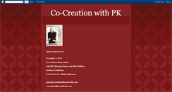 Desktop Screenshot of co-creationwithpk.blogspot.com