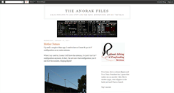 Desktop Screenshot of anorakfiles.blogspot.com