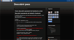 Desktop Screenshot of descobrirpassfacebook.blogspot.com