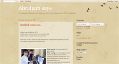 Desktop Screenshot of abrahamsays.blogspot.com