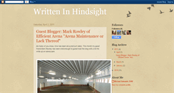 Desktop Screenshot of hindsightcare.blogspot.com