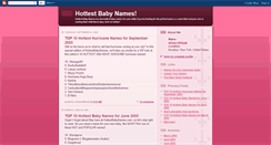 Desktop Screenshot of hottestbabynames.blogspot.com