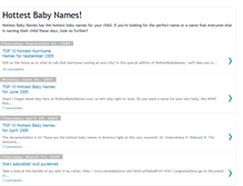 Tablet Screenshot of hottestbabynames.blogspot.com