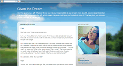 Desktop Screenshot of giventhedream.blogspot.com