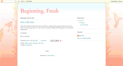 Desktop Screenshot of beginningfresh.blogspot.com