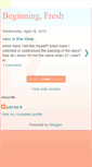 Mobile Screenshot of beginningfresh.blogspot.com