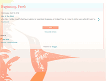 Tablet Screenshot of beginningfresh.blogspot.com