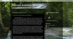 Desktop Screenshot of eternalanswersministry.blogspot.com