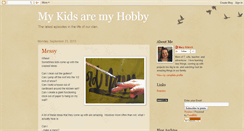 Desktop Screenshot of mykidsaremyhobby.blogspot.com