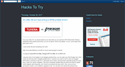 Desktop Screenshot of hacks2try.blogspot.com