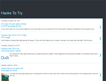 Tablet Screenshot of hacks2try.blogspot.com