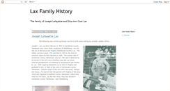 Desktop Screenshot of laxfamhistory.blogspot.com