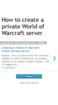 Mobile Screenshot of howtocreateprivatewowserver.blogspot.com